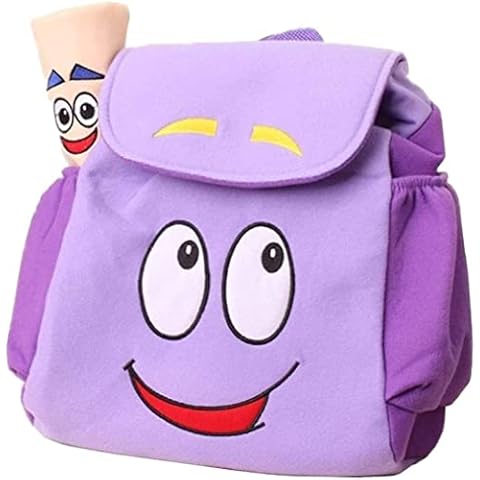 ANNIUP Backpack Explorer Backpack Rescue Bag with Map,Pre-Kindergarten Backpack Purple Cover