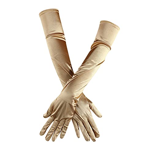 Femme Longs Burlesques Amour De Robot Futuriste Blancs Femme Long De Soirée Satin Coude De La Long White Elbow Gloves Cover