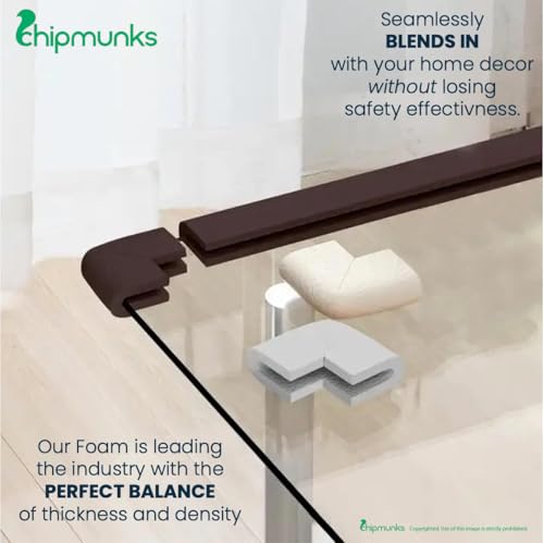 Image of Chipmunks Baby Proofing Edge Guard for Kids Safety, Minimal Wrinkle, Zero Damage to Furniture Upon Installation, Made in India Rubber Edge (2mts, U-Shape, Brown)