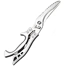 Prettiee Küchenschere, Küchenschere Entenmesser Hühnerknochen Fischfleisch Schneidemesser Schere Edelstahl (Küchenschere)