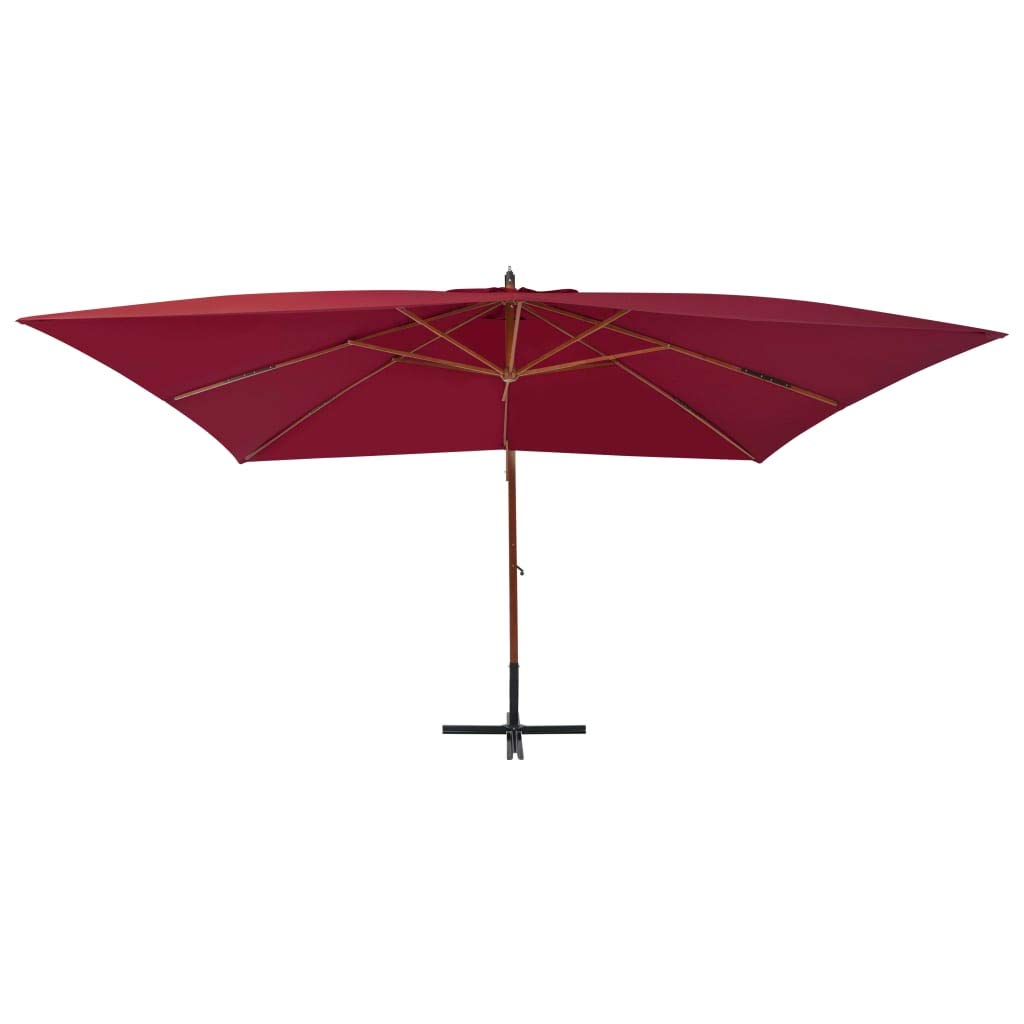 Parasol ogrodowy parasol przeciwsłoneczny do roślin Ampelshirm z drewnianym masztem 400 x 300 cm antracyt