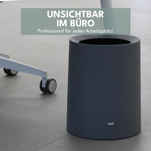 12L Mülleimer Grau Matt – Vielseitiger Badezimmer Papierkorb & WC Mülleimer, Eleganter Büro Mülleimer, Kosmetikeimer Grau, Hochwertiger Kunststoff, Robustes Design, Ideal für Bad, Küche und Büro – Bild 7
