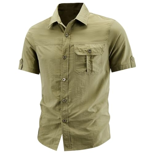 Chemise de travail manches courtes coton homme pour l'atelier