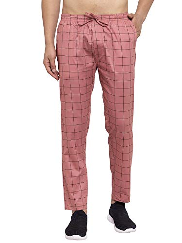 Image of JAINISH Men Checked Tapered Fit Track Pants