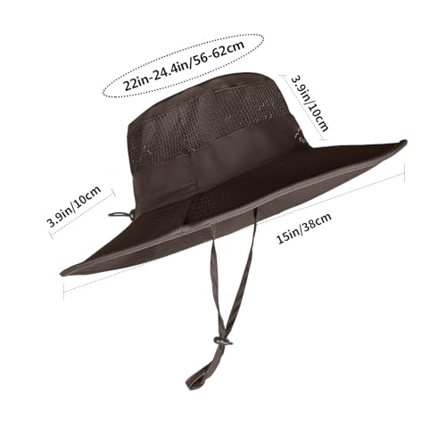 Image of Sun Hats for Men Women Fishing Hat UPF 50+ Breathable Wide Brim Summer UV Protection Hat