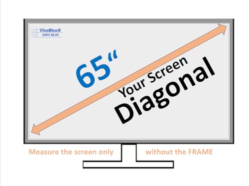 Image of VizoBlueX 65 inch Blue Light and Damage TV Screen Protector. Protection Shield & Anti-Blue Light Filter Blocking UV for LCD LED 4K OLED QLED (57.3 x 32.9 inch)
