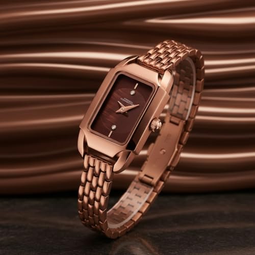 Image of French Connection Opessence Analog Brown Rectangle Dial Watch for Women-FCN0177BRM