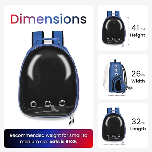 Image of Buraq Astronaut Lite Pet Carrier Backpack, Designed with Breathable Space, Ventilated Cat Bag, Comfortable Cat Carrier for Outdoor Use