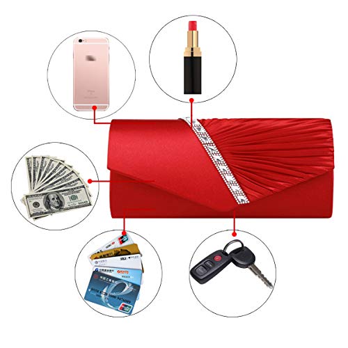 Image of Goclothod Evening Clutch Handbag Women Fashion Crossbody Shoulder Bag Chain Purse