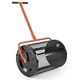COSTWAY Spandiconcime a Rullo, Rullo da Giardino con Impugnatura Pratica Chiusure Laterali...
