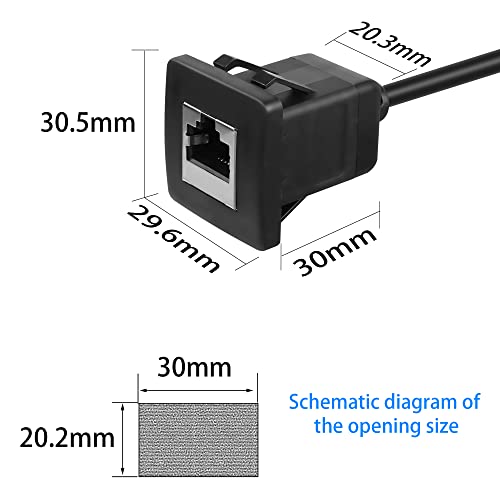 Cable Ethernet GELRHONR Cat5e 1m con ángulo 90° RJ45 miniatura 7