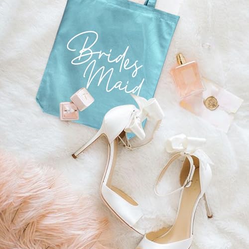 Image of LADY & HOME 6pcs Bachelorette Party Tote Bag, Bride Bridesmaid Cotton Tote Bag for Wedding Gifts