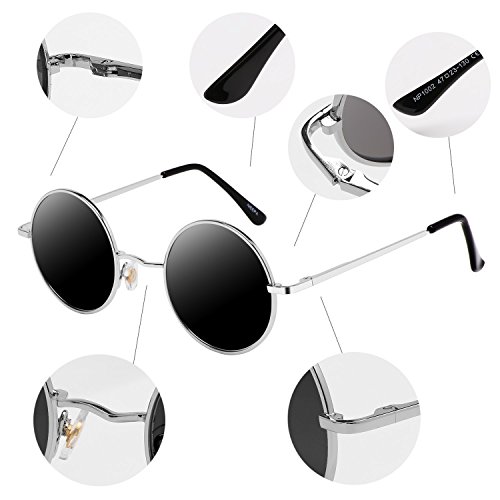 Image of Vintage Small Round Polarized Hippie Sunglasses for Men Women Circle Sun Glasses NP1002
