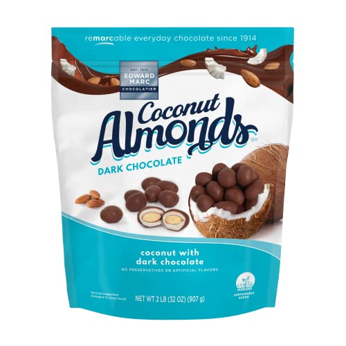 32oz Edward Marc Chocolatier Coconut Almonds with Dark Chocolate (2-pack)