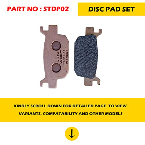 Image of NIKAVI STDP02 Sintered Brake Disc Pad Compatible for Benelli 300 (Rear)