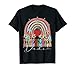 Kindergarten Dude Back To School Rainbow Retro Groovy Floral T-Shirt