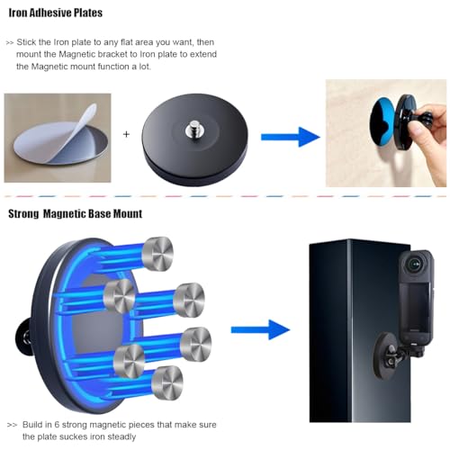 Image of Accessories Kit for Insta360 X5 / X4 Camera Mount Bundle with Magnetic Mount Carrying Case, Selfie Stick, Tripod, Chest Strap,Bike Clamp,Screen Protector Non-Slip Mounts for Insta 360 X5 / X4 60I