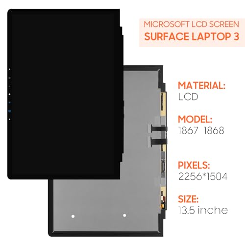 Image of (Not for 15 inches) Screen Replacement for Microsoft Surface Laptop 3 2019 13.5 inches 1867 1868 LCD Display 2256x1504 Touch Screen Digitizer Full Assembly,with Tools