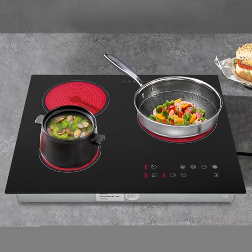Ceramic Cooktop?24 inch Built-in Electric Stove Top 2600W Electric Cooktop 110V Knob Control?For Kitchens, Cabins, Offices