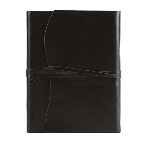 Carnet en cuir Cavallini Roma Lussa noir pour centraliser vos notes sans ratures