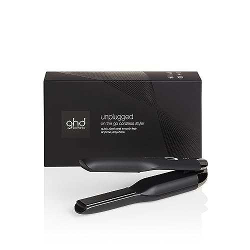 ghd unplugged - plancha de pelo profesional inalámbrica con tecnología dual - zone, Negra