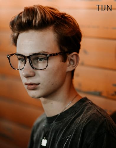 Image of TIJN Blue Light Blocking Glasses for Women Men Clear Frame Square Nerd Eyeglasses Anti Blue Ray Computer Screen Glasses