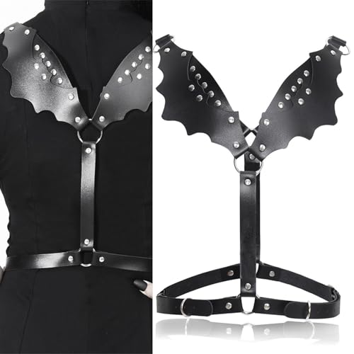 Shoulder Harness with Wing Decors Adjust Length Chest Straps Adult Unisex Chest Belt for Nightclub Wear2