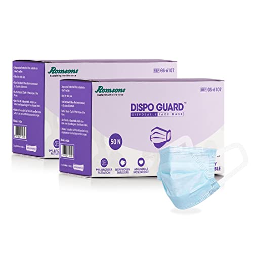 Romsons Dispo Guard 3 Ply Disposable Mask With Softest Non-Woven ...