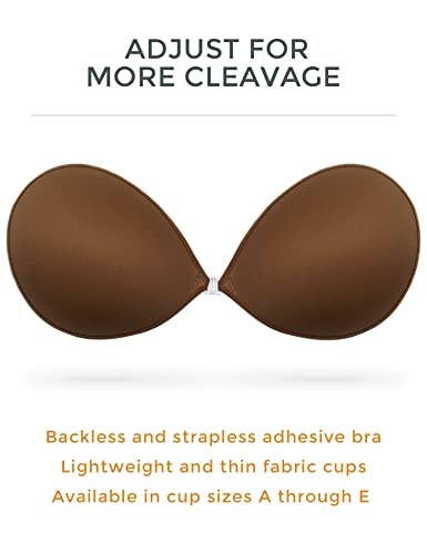 Image of Wingslove Adhesive Bra Reusable Strapless Self Silicone Push-up Invisible Sticky Bras for Backless Dress