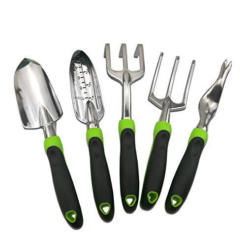 Mini Herramientas de jardín, Juego de Herramientas de bonsái de jardinería, Kits de jardinería para Interiores Juego de Herramientas de jardinería de 5 Piezas Que Incluye