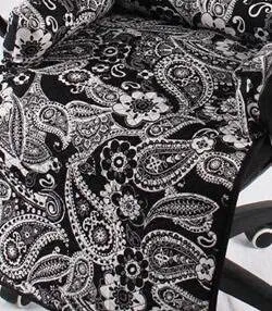 GlobalNiche? Black and White, M: Tailup Pet Non Slip Sofa Bed Mats 100% Cotton Dog Foldable Car Seat Cover Print Cat Bench Seat Mats