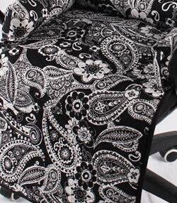 GlobalNiche? Black and White, M: Tailup Pet Non Slip Sofa Bed Mats 100% Cotton Dog Foldable Car Seat Cover Print Cat Bench Seat Mats