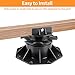 Fardtry 6 Pcs Joist Support Pedestals, Adjustable Plastic Pedestal Pavers Raising from 2-3/8