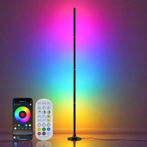 sylvwin Corner Floor Lamp,Smart Ambient Light for Gaming Room,63 in,1 Pack