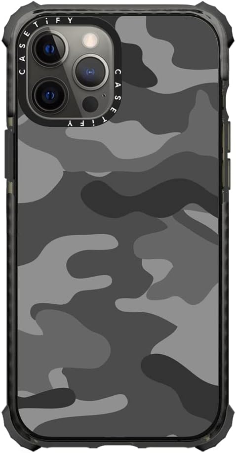 CASETiFY Ultra Impact Case for iPhone 12 Pro Max - Camo Grey - Clear Black