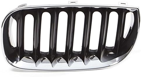 CarPartsDepot Front Grille Left (Driver Side) Grille Chrome Shell With Black Insert Compatible With 2004-2006 BMW X3 BM1200170 51133414903