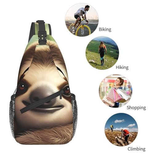 Bolso cruzado deportivo negro para adultos miniatura 6