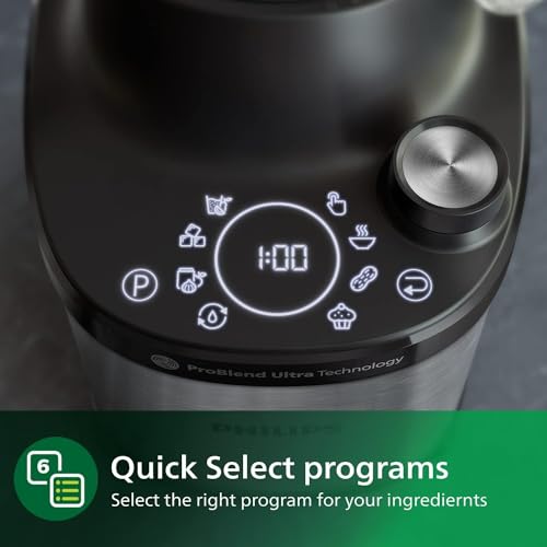 Philips Rapid Blender 7000 Series, ProBlend Ultra Innovation, 1500 W Motor, 2L Capacity Jar, Quick Select Options, with 2 BPA-free Tritan tumblers, HomeID app (HR3760/10) - Image 4