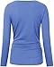 Chuanqi Womens Maternity Shirt Fall Long Sleeve Crew Neck T-Shirts Pregnancy Clothes Side Ruched Tunic Tops A-Blue