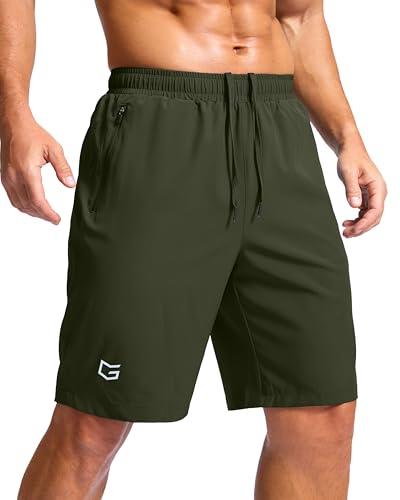 Image of G Gradual Men's Athletic Running Shorts with Zipper Pockets Quick Dry 7 inch / 5 inch / 9 inch Workout Gym Shorts for Basketball Hiking