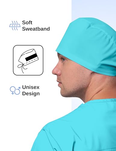 Image of Solid Working Cap Scrub Cap for Women and Men Unisex Surgical Cap Comfortable and Stylish Scrub Hat