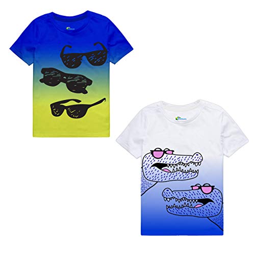 Image of Real Basics Boy's Regular Tshirt(Pack of 2)