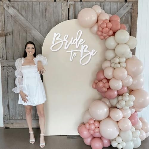 Image of Bride to Be Sign - Glitter White Felt Letters Bridal Shower Sign for Backdrop Bride to Be Sign Letters for Balloon Arch Photo Props Bachelorette Engagement Wedding