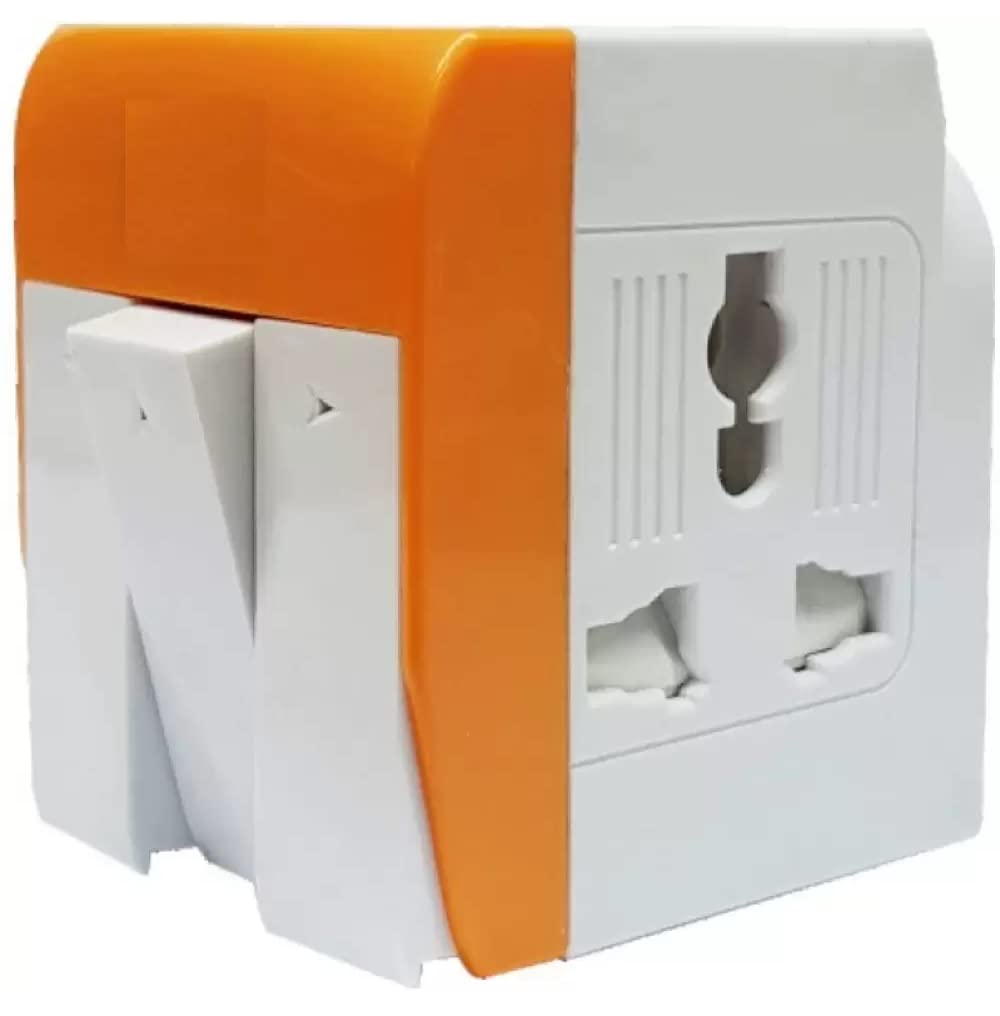 Buy 3 Pin Multi Plug Point Universal Cordless Wall Socket Plug Adapter