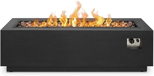 Miniatura 8 de Home - Juego cuadrado de 2 piezas con fogata de propano de acero y cubierta para tanque en color gris