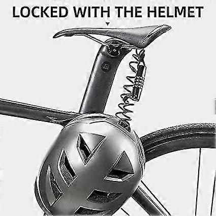Lucchetto a combinazione per casco da bicicletta, 2 pezzi, nero | Sicuro e affidabile