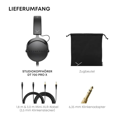 beyerdynamic DT 700 PRO X Geschlossener Studio-Kopfhörer mit STELLAR.45 Treiber für Recording & Monitoring an allen Abspielgeräten