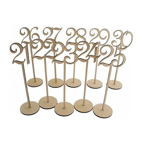 GREENADSCAPE 10 Piezas Números De Mesa Número De Mesa Decorativa Decoración De La Mesa De Comedor Decoración De La Boda Rústica Numero De Mesa Signos De Número De Mesa Lugar De La Mesa Bambú
