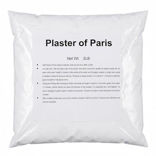 Plaster of Paris, Plaster Powder - for Pottery & Ceramic Crafts, Mold Casting, Gypsum Cement, Sculpture, Face Mask and Home Decor. (2, Pounds)