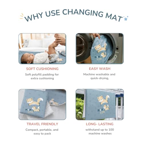 Image of Tidy Sleep Baby Changing Mat - Waterproof, Foldable, Padded Diaper Changing Sheets for Newborns & Infants - Mom&Me (65 cm x 45 cm)